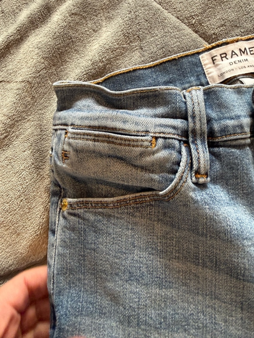 59. | Frame Denim | Le High Skinny | Blue Skinny Jeans | 24 - Picture 6 of 7
